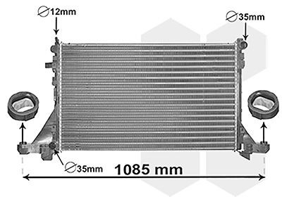 VAN WEZEL Radiateur 43002560 VAN WEZEL 43002560 Radiator Hyundai ACCENT originele