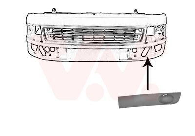VAN WEZEL Vetracia mrieżka v nárazníku 5790591 5790591 Vetracia mrieżka v nárazníku Volkswagen EOS VAN WEZEL