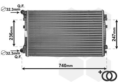 VAN WEZEL Radiator, motorkjøling 58002338 VAN WEZEL 58002338 Radiator, motorkjøling