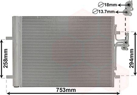 VAN WEZEL Kondenzátor klimatizácie 59005161 VAN WEZEL 59005161 Chladič klimatizácie V40 Hatchback (525, 526) originálne cena