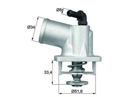 Termostats, Dzesēšanas šķidrums MAHLE TI 54 92D MAHLE TI 54 92D Termostats VAUXHALL ASTRA 2001