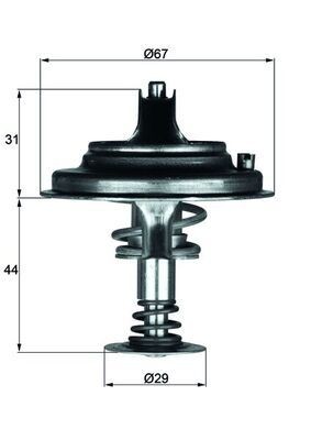 MAHLE Termostat, kylvätska TX 26 80D1 MAHLE TX 26 80D1 Termostat Mercedes C126