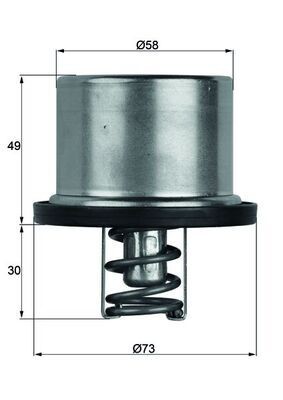 MAHLE Termostat, kylvätska TX 37 79 MAHLE TX 37 79 vattentermostat BMW E34 Touring pris