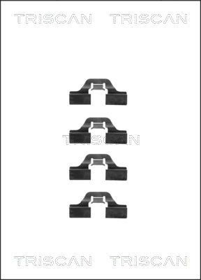 TRISCAN Accessoireset, schijfremblok 8105 101605 Peugeot 205 Accessoireset, schijfremblok TRISCAN 8105 101605
