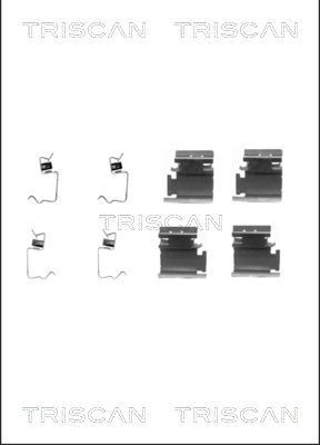 TRISCAN Kit d'accessoires, plaquette de frein à disque 8105 101608 Opel ZAFIRA Kit d'accessoires, plaquette de frein à disque TRISCAN 8105 101608