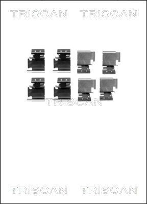 TRISCAN Jarrupalojen asennussarja 8105 101627 8105 101627 TRISCAN Tarvikesarja, jarrupala FORD FIESTA