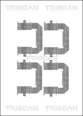 TRISCAN Kit de acessórios, pastilhas de travão 8105 241609 Kit de acessórios, pastilhas de travão TRISCAN XF 8105 241609 baratos