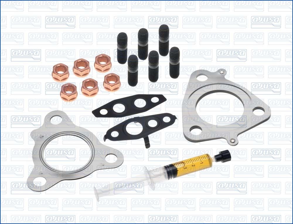 AJUSA Σετ τοποθέτησης, φορτιστής JTC11596 AJUSA JTC11596 γνήσια Φλάντζα υπερπληρωτή καυσαερίων Civic VIII Sedan (FD, FA) κόστος