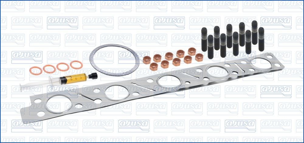 AJUSA Asennussarja, turboahdin JTC11741 Asennussarja, turboahdin AJUSA Tiivisteillä, with studs, syringe with oil