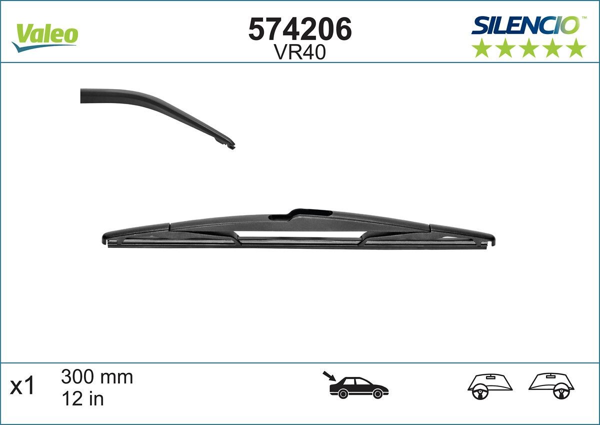 VALEO Tergicristallo posteriore 574206 VALEO 574206 Spazzole tergicristallo VAUXHALL Astra Mk6 (J) Station Wagon (P10) originale prezzo