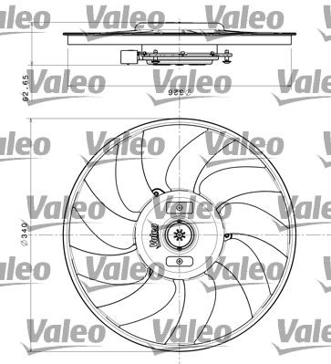 VALEO Kjølevifte 696349 Kjølevifte Audi 8TA 696349 VALEO