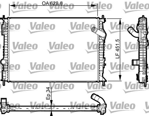 VALEO Radiador, arrefecimento do motor 735461 Radiador de água NISSAN VALEO 735461