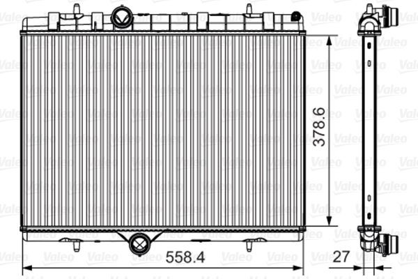 VALEO Radiateur du moteur 735630 Citroën C8 Module de refroidissement VALEO 735630