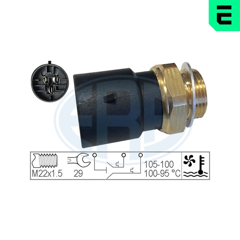 ERA Θερμικός διακόπτης, βεντιλατέρ ψυγείου 330226 Βαλβίδα θερμοκρασίας βεντιλατερ ERA Opel COMBO 330226