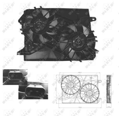 Koelventilator NRF 47674 NRF 47674 Koelventilator CHRYSLER 300 2004