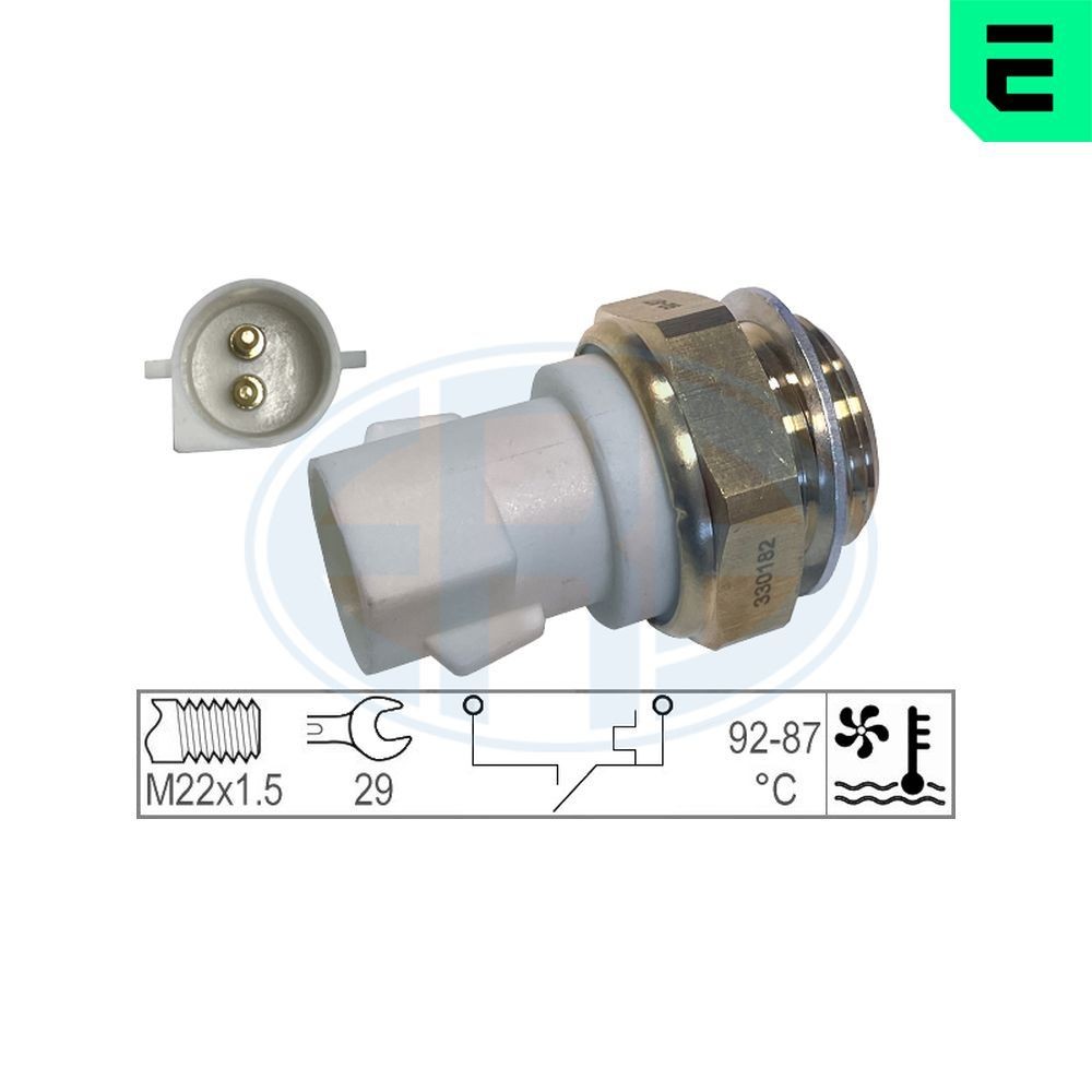 Interruptor de temperatura, ventilador do radiador ERA 330182 ERA 330182 Interruptor de temperatura ventilador do radiador FORD FIESTA 2025