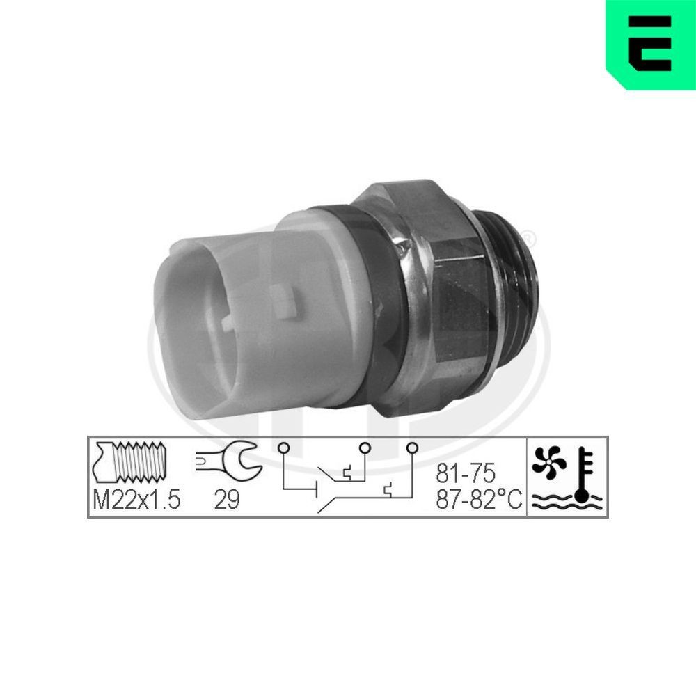 ERA Termoslēdzis, Radiatora ventilators 330222 Termoslēdzis radiatora ventilators ERA GOLF 330222 lēti