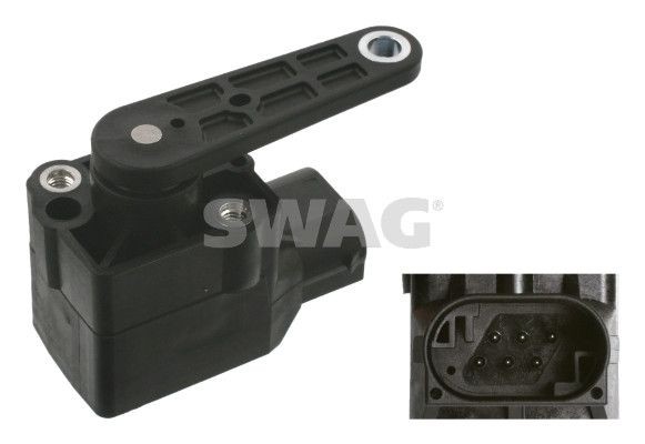 SWAG Sensor, Xenonlicht (lichtstraalregeling) 10 93 7150 Lichthoogteregelaar AUDI SWAG 10 93 7150