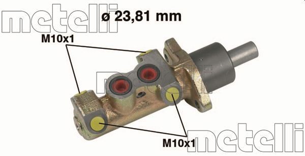 METELLI Jarrupääsylinteri 05-0325 Jarrupääsylinteri METELLI Ø 1: 23,81 mm, Valurauta