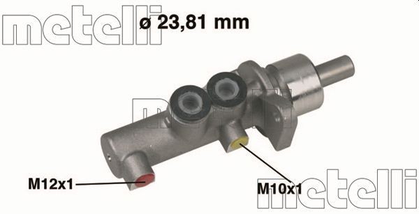 METELLI Huvudbromscylinder 05-0378 Byta Huvudbromscylinder Opel Vectra B Caravan j96 Kombi kostnad METELLI 05-0378