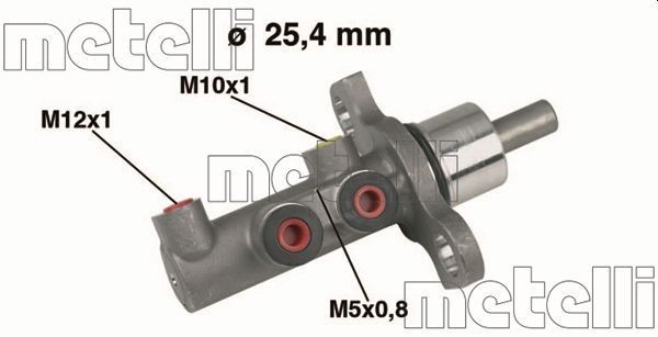 METELLI Galvenais bremžu cilindrs 05-0438 METELLI 05-0438 orģinālās Galvenais bremžu cilindrs Saab 9-3 Cabrio YS3F cena