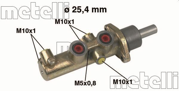 METELLI Hovedbremsesylinder 05-0446 Hovedbremsesylinder METELLI Fiat 131 05-0446