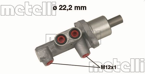 METELLI Κεντρική αντλία φρένων 05-0484 METELLI 05-0484 Αντλια φρενων Mini r52 τιμες