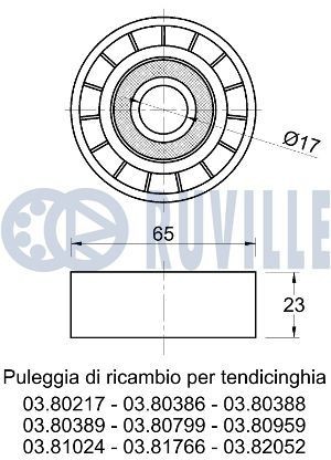 RUVILLE Poulie d'arbre à came 3458011 3458011 Roue dentée arbre de commande de distributeur FIAT QUBO RUVILLE