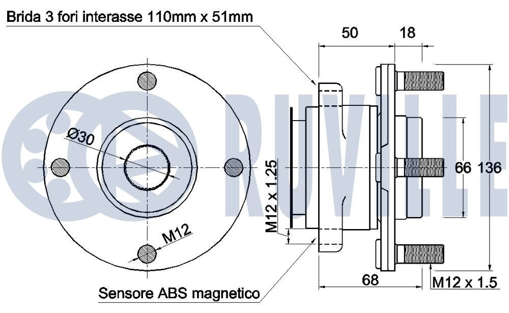 RUVILLE Poulie, tendeur de courroie d'accessoire 55243 55243 Poulie de courroie d'accessoire LANCIA ZETA RUVILLE