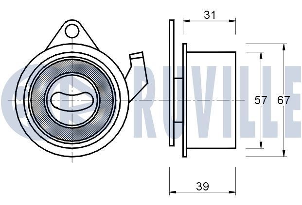 RUVILLE Amortisseur de vibrations, courroie de distribution 55709 Amortisseur de vibrations courroie de distribution RUVILLE NEW BEETLE 55709 pas cher