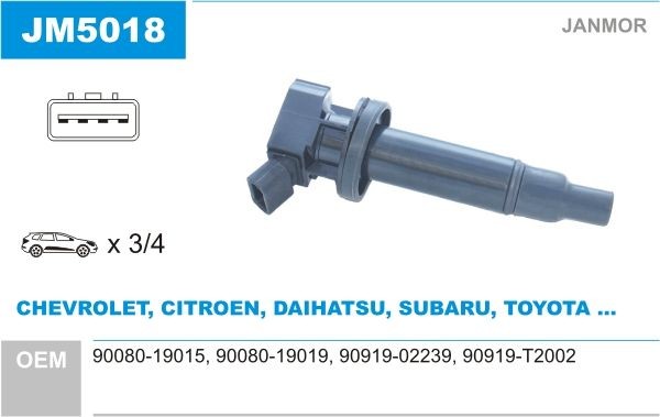 Zündspule JANMOR JM5018 JANMOR JM5018 Zündspule DAIHATSU YRV 2023