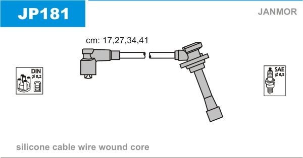 JANMOR Ignition Cable Kit JP181 JP181 JANMOR ignition leads for KIA PICANTO