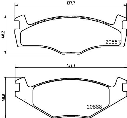 MINTEX Remblokken MDB1267 Volkswagen CADDY Remblokkenset MINTEX MDB1267