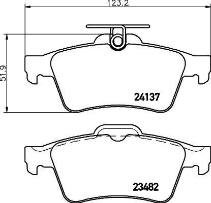 MINTEX Brake pad set MDB2686 MERCEDES-BENZ B-Class MINTEX brake pads MDB2686