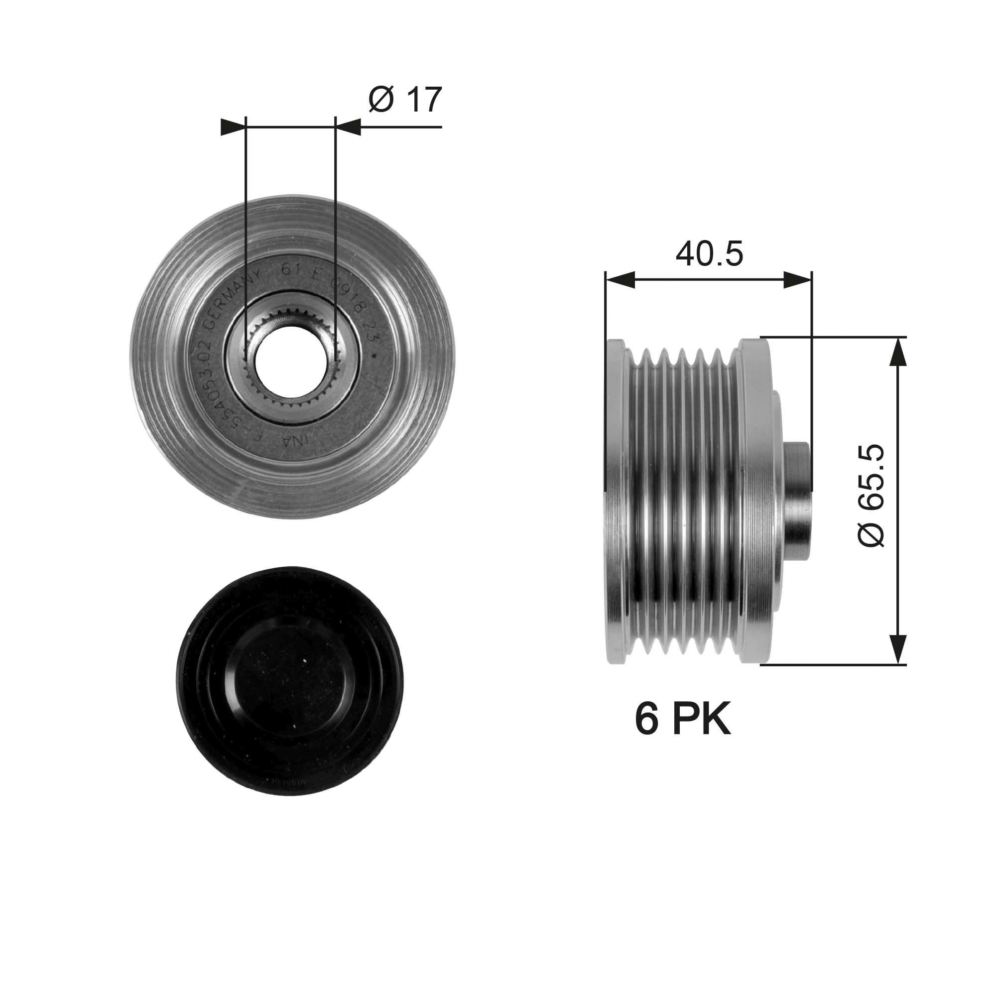 Alternator Freewheel Clutch GATES OAP7032 GATES DriveAlign OAP7032 Vauxhall ASTRA 2008 Freewheel clutch price