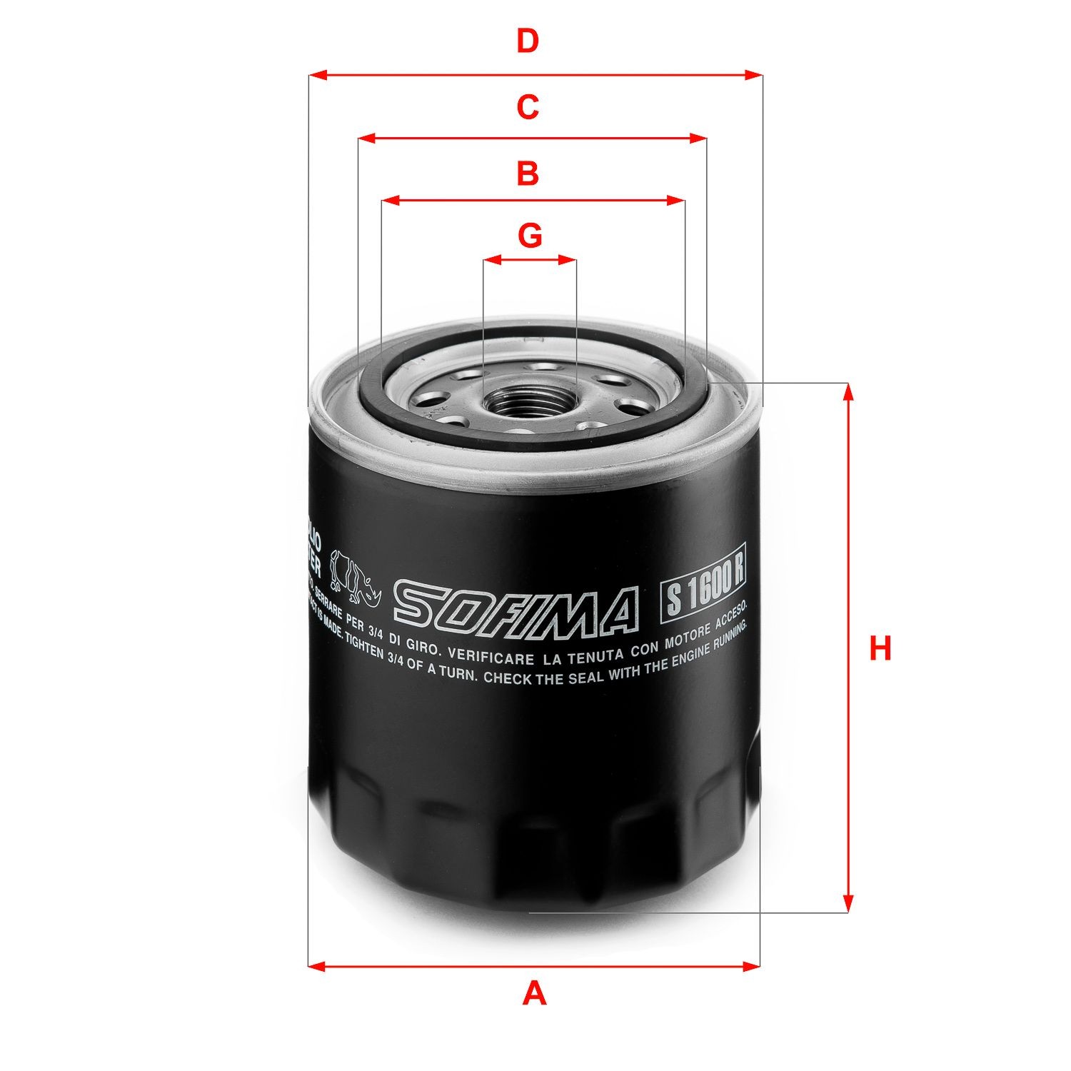 SOFIMA Oljefilter S 1600 R Oljefilter SOFIMA MODUS S 1600 R billige