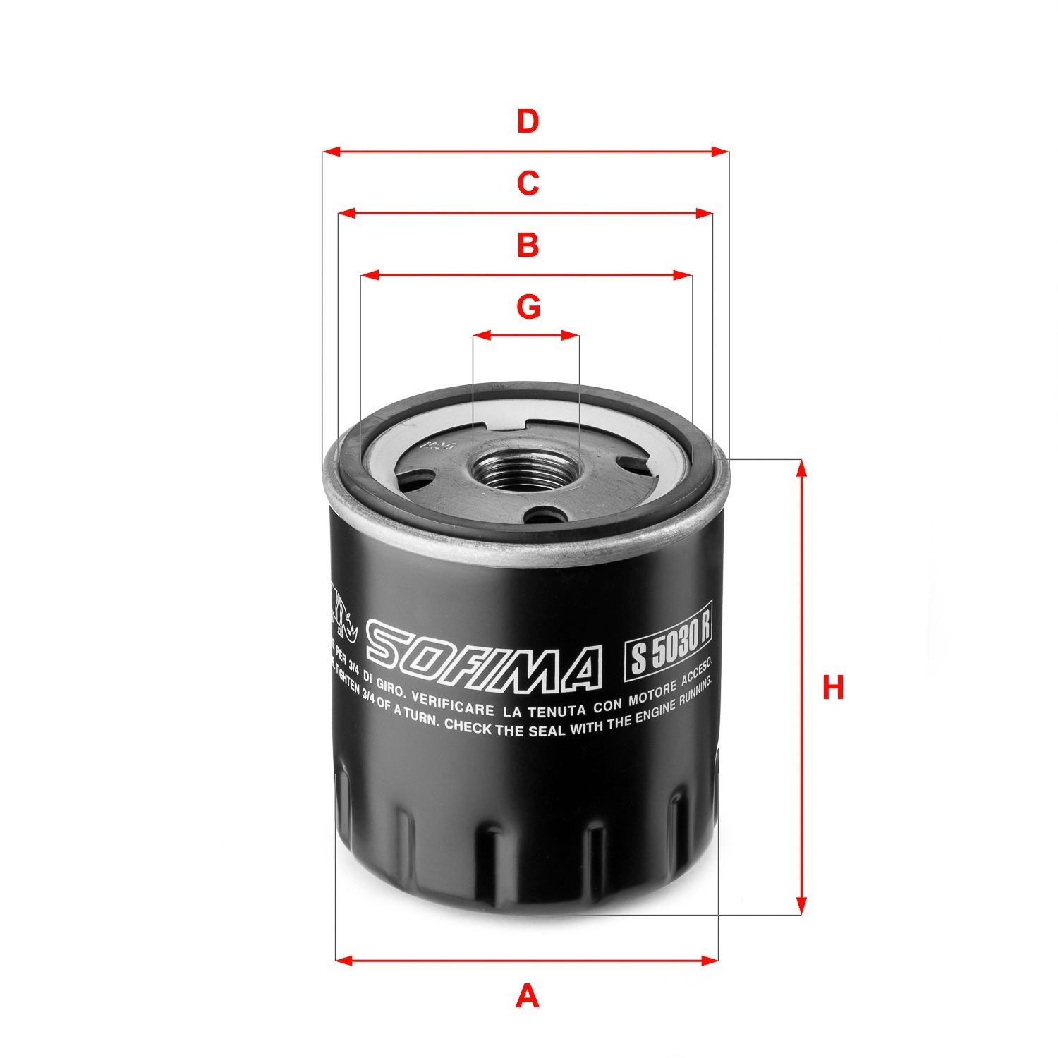 Filtro olio SOFIMA S 5030 R SOFIMA S 5030 R Filtro olio motore Peugeot BOXER 1999