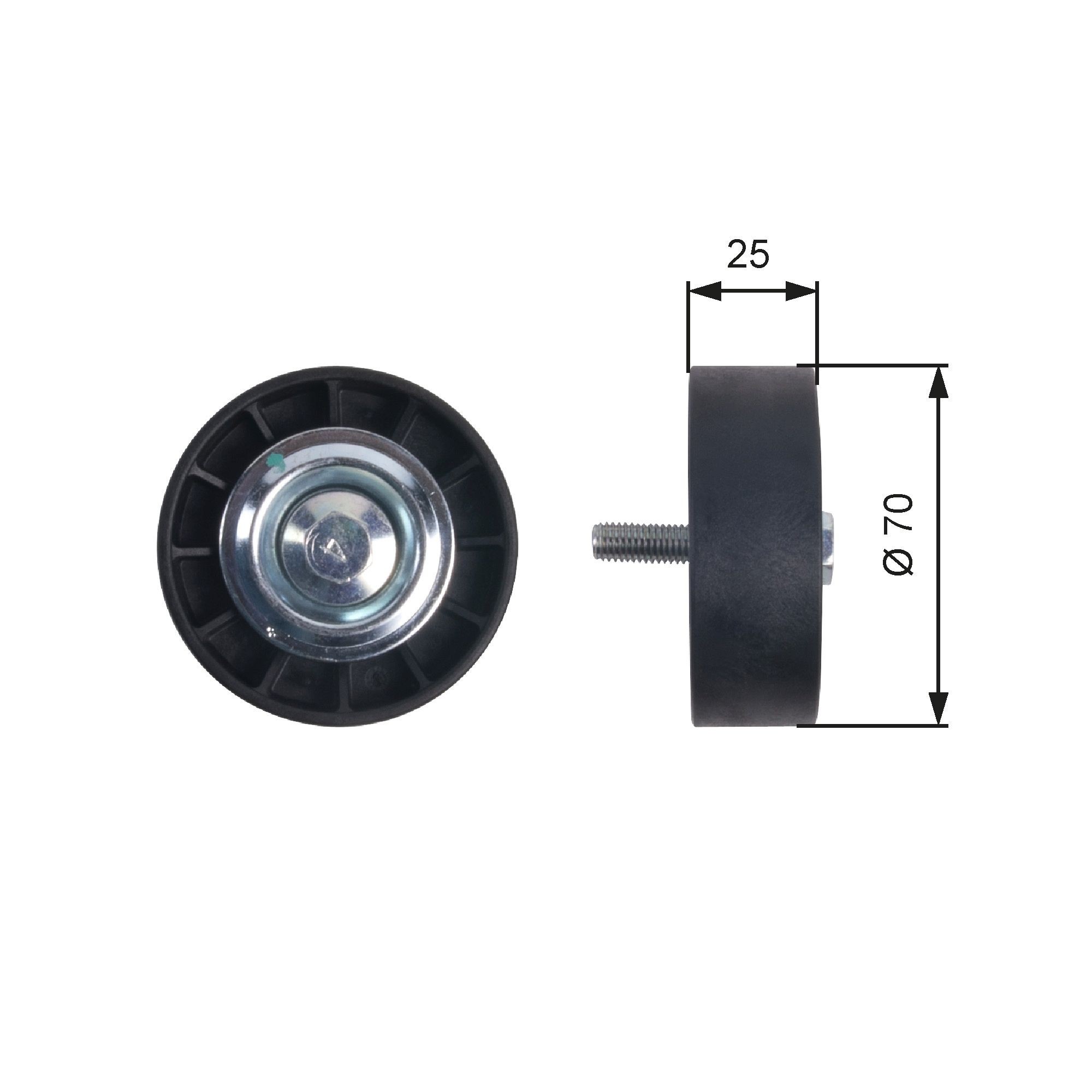 GATES Polia de desvio / de guia, correia trapezoidal estriada T36402 Polia de desvio Peugeot 244 T36402 GATES