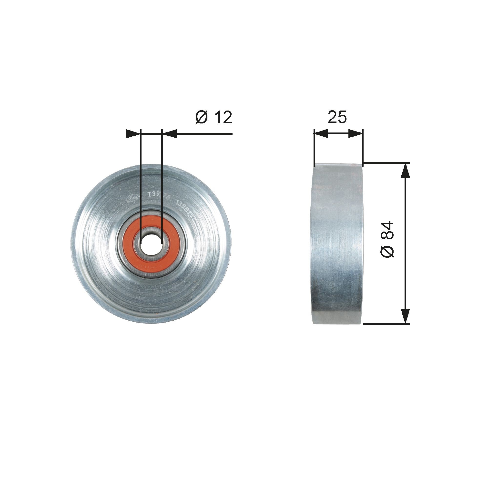 Poulie, tendeur de courroie d'accessoire GATES T39178 GATES DriveAlign T39178: Poulie tendeur Nissan ALMERA 2022