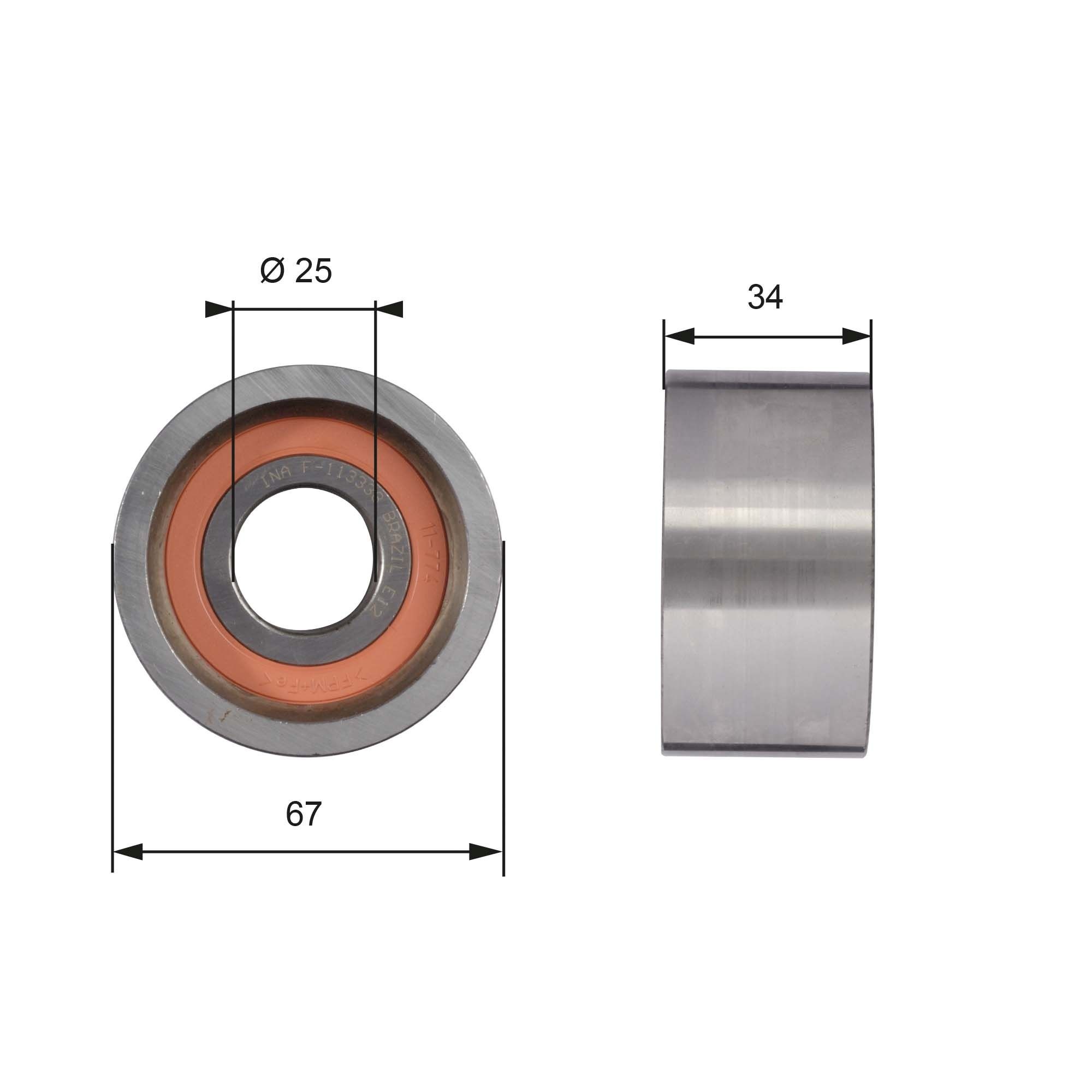 GATES Umlenkrolle, Zahnriemen T41178 Umlenk- / Führungsrolle, Zahnriemen GATES 75 T41178 günstig