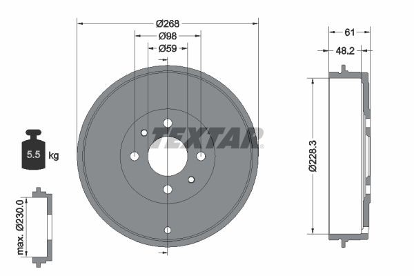 TEXTAR Bromstrumma 94014000 TEXTAR 94014000 Bromstrumma Siena original