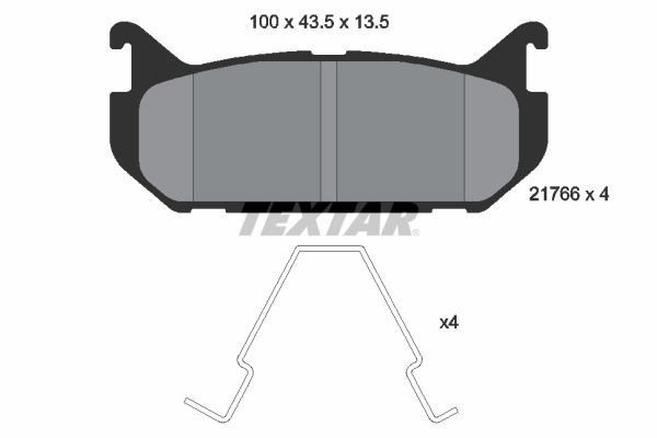 TEXTAR Plaquettes de frein 2176603 Ford USA MUSTANG Plaquettes de frein TEXTAR 2176603