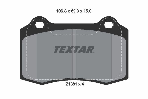 TEXTAR Τακάκια φρένων 2138102 TEXTAR 2138102 Αγωνιστικά τακάκια PEUGEOT 208 κόστος