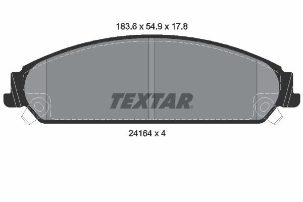 TEXTAR Kit pastiglie freni 2416401 TEXTAR 2416401 Kit pastiglie freni DODGE Charger VII (LD) 3.6 296 CV 2015