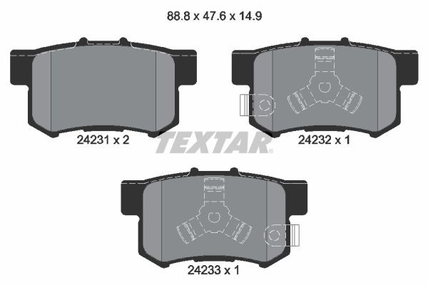 Piduriklotsid TEXTAR 2423101 TEXTAR 2423101 Piduriklots HONDA STEPWGN 2013