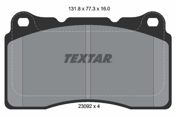 TEXTAR Plaquettes de frein 2309203 2309203 Plaquette de frein sport VOLVO S40 TEXTAR
