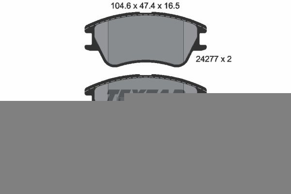 Brzdové doštičky/platničky TEXTAR 2427701 TEXTAR 2427701 Brzdové platničky HYUNDAI ATOS 2013