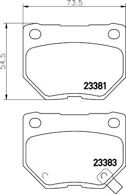 MINTEX Bremseklosser MDB2562 Bremsekloss MINTEX Subaru VIVIO MDB2562