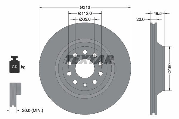 TEXTAR Brake disc 92140700 TEXTAR 92140700 genuine Terramar (KP1) performance brake discs price