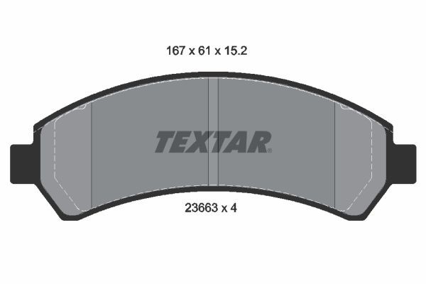 Bremseklosser TEXTAR 2366301 TEXTAR 2366301 Klosser CHEVROLET S10 2016